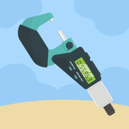 Biểu tượng Fisika Alat Ukur Mikrometer